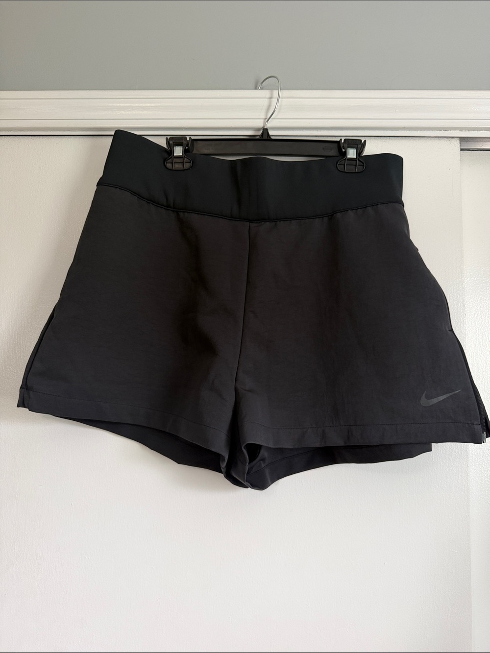 Nike Women's Black Athletic Shorts with Subtle Swoosh